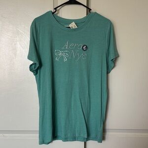 Aeropostale Aqua Graphic Tee
